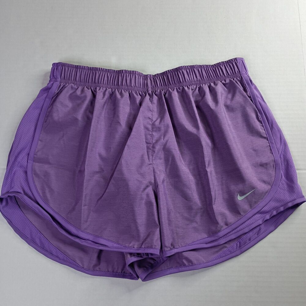 Nike Tempo Brief-Lined Running Shorts Women's L‎ Large Purple CU8890-521 NWT